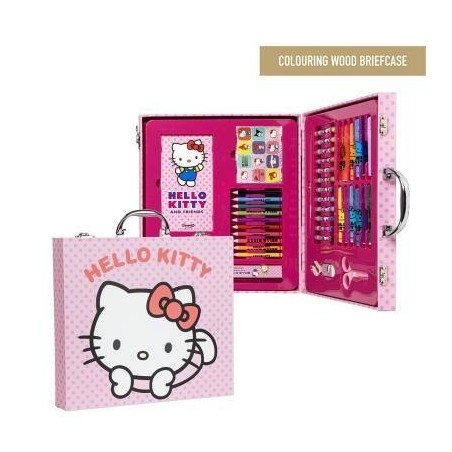 set papelería maletín hello kitty