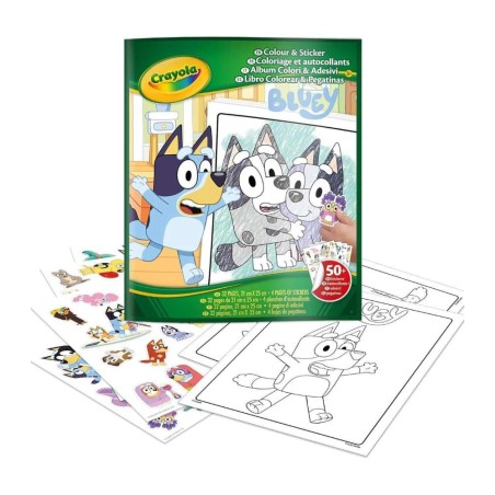 Libro Para Colorear+Stickers Bluey