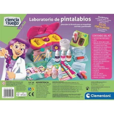 ciencia y juego laboratior pintalabios