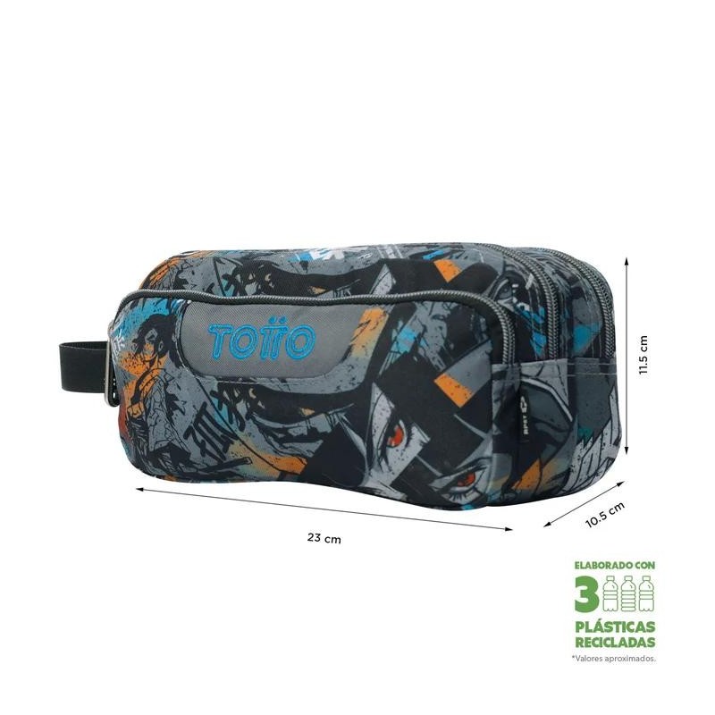 Estuche Totto Agapec Okubo 3 compartimen