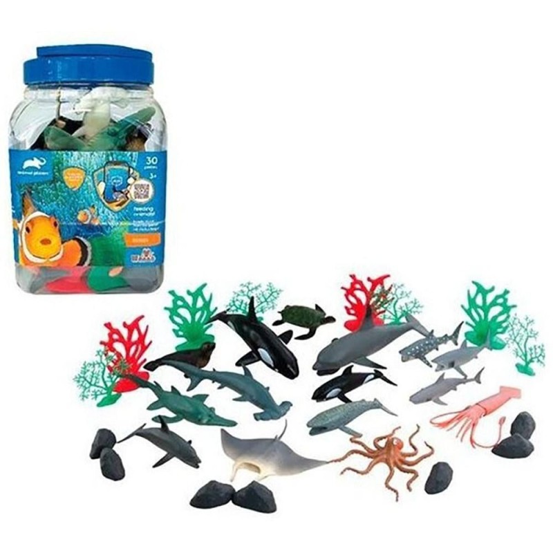 Cubo 30 Piezas De Animales Marinos