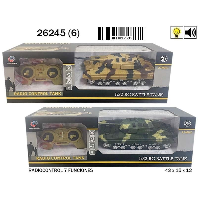Tanque R/C 27 cm C/LUZ Y SONIDO