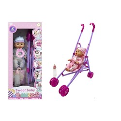MUÑECA CON SONIDO SILLITA DE PASEO 