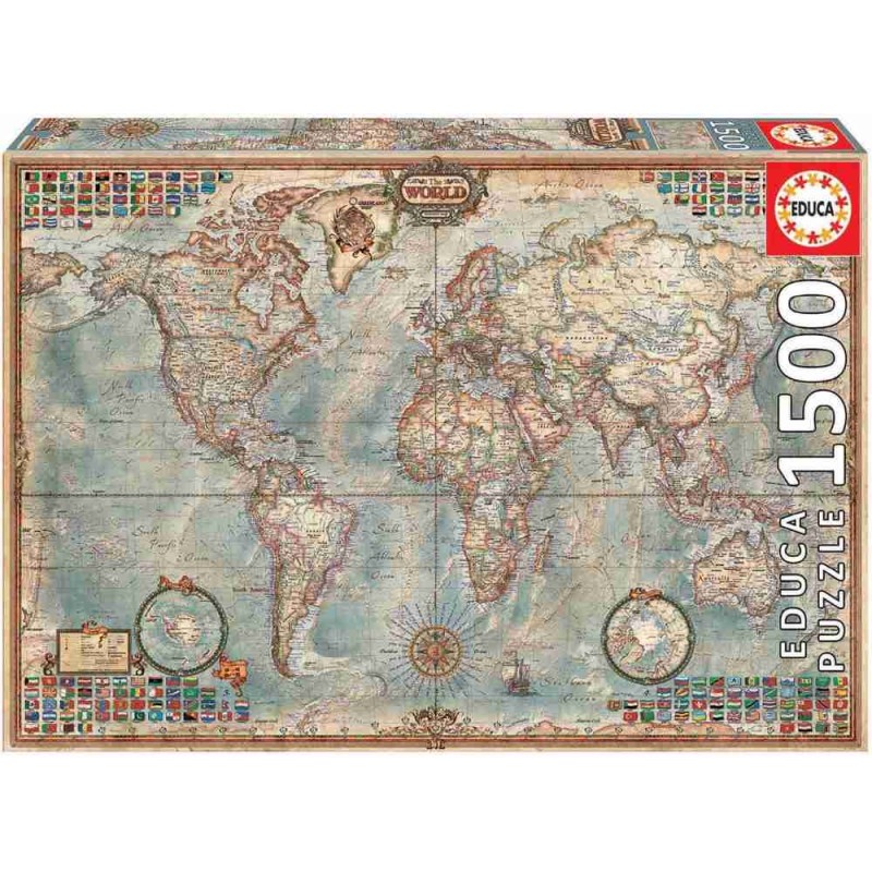 PUZZLE MAPAMUNDI 1500 PIEZAS
