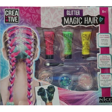 Set Creativo Cabello Brillante Glitter