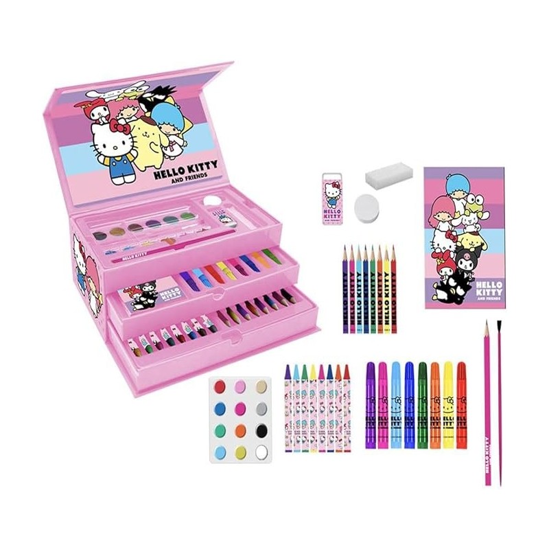 Set Coloreable Maletín Hello Kitty