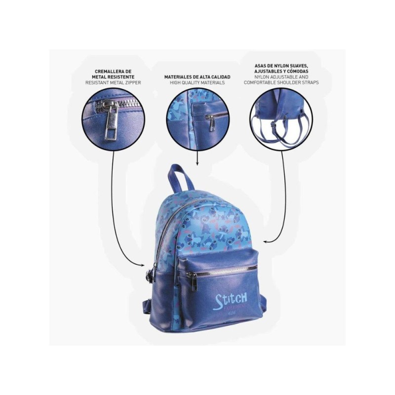 Mochila Casual Moda Polipiel Stitch