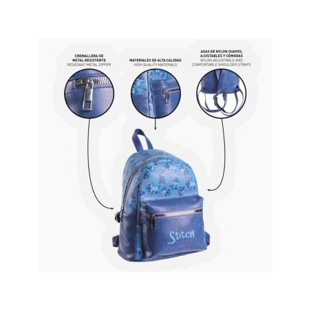 Mochila Casual Moda Polipiel Stitch