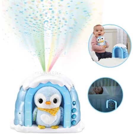Iglú proyector Peluchito pingüino