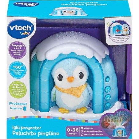Iglú proyector Peluchito pingüino