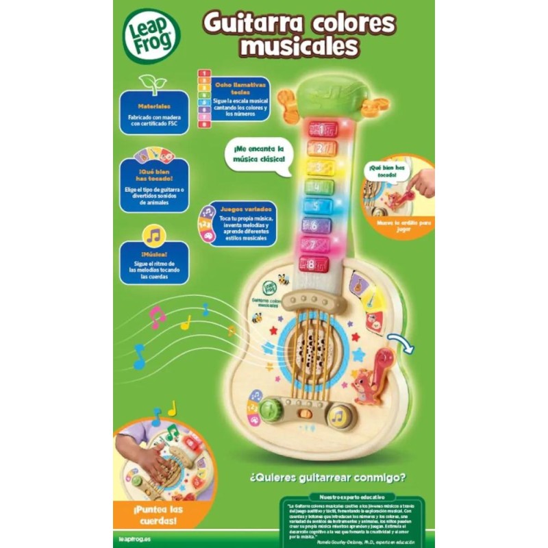 Guitarra infantil colores musicales Leap