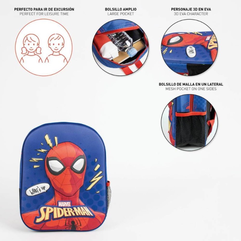 Mochila 3D Spiderman Marvel 31cm
