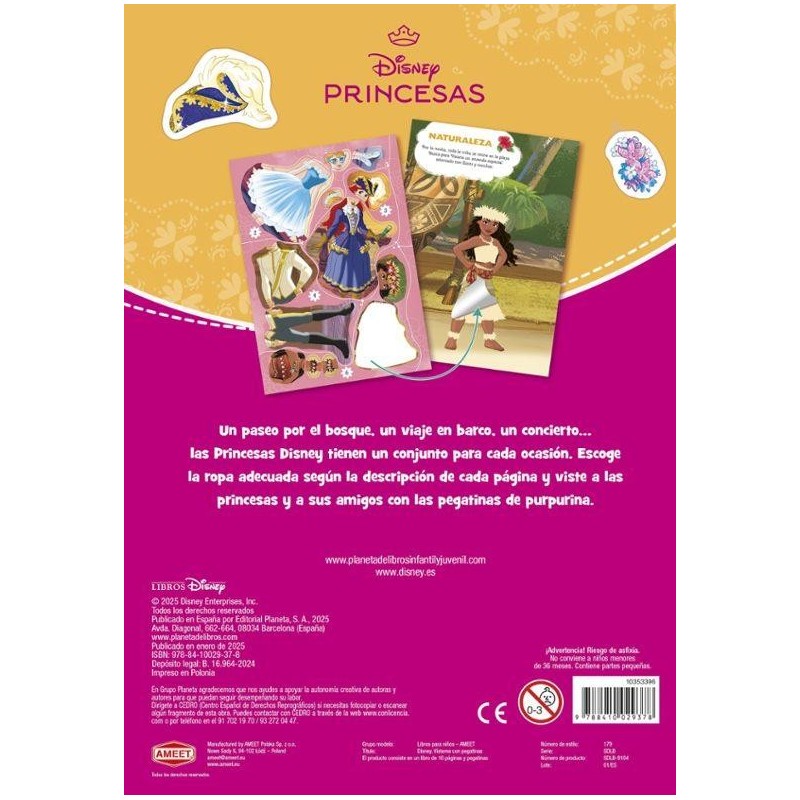 PRINCESAS. VÍSTEME CON PEGATINAS 3