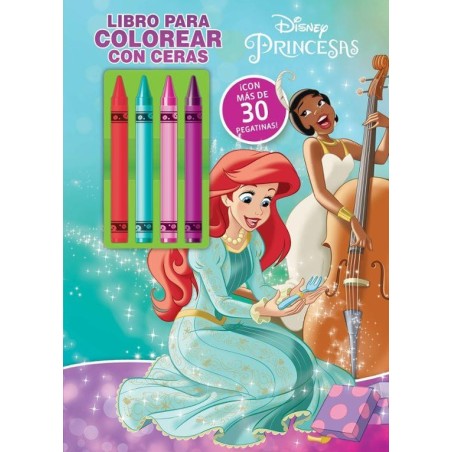 PRINCESAS: LIBRO PARA COLOREAR CON CERAS