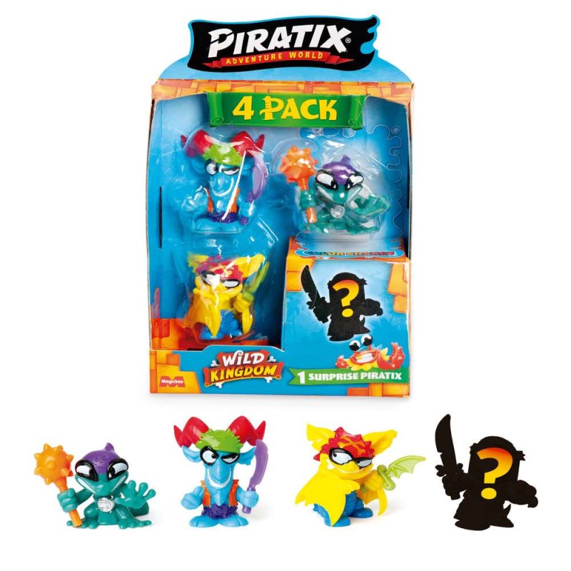 Piratix Wild Kingdom Pack 4 Figuras, Var