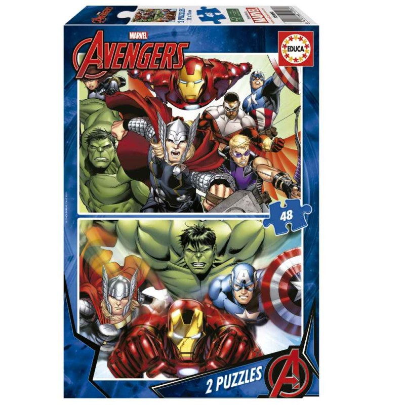 PUZZLES AVENGERS 2 X 48 PZAS