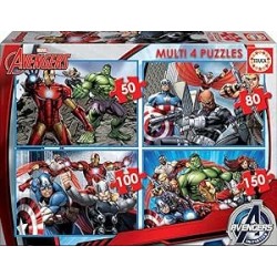 Multi 4 Puzzles 50-80-100-150 Avengers 2