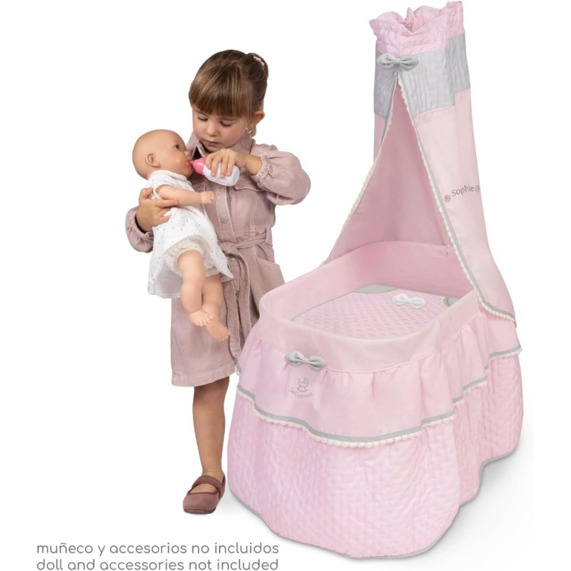 Moisés de Muñecas con Dosel y Ruedas De 