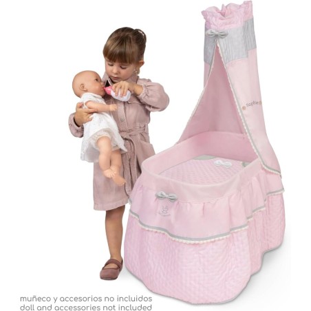 Moisés de Muñecas con Dosel y Ruedas De 