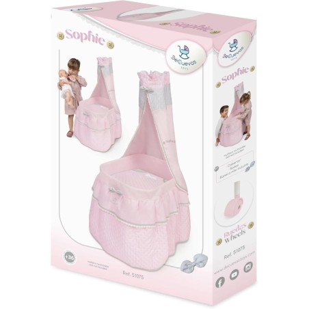 Moisés de Muñecas con Dosel y Ruedas De 