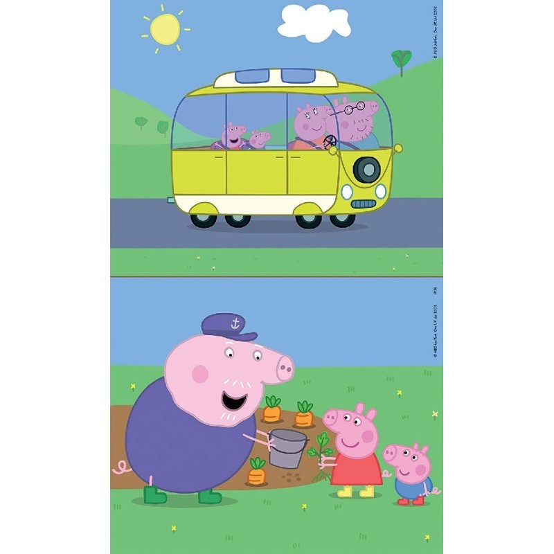 PUZZLE 2X9 PIEZAS - PEPPA PIG MADERA ECO