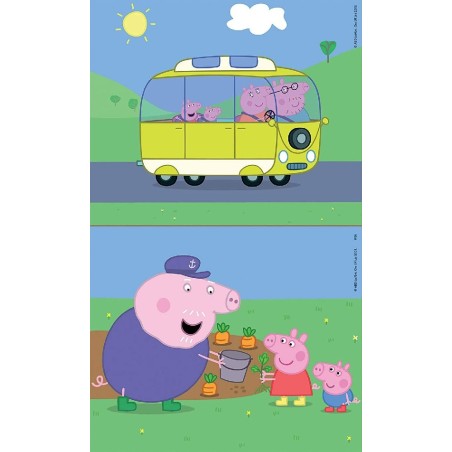 PUZZLE 2X9 PIEZAS - PEPPA PIG MADERA ECO