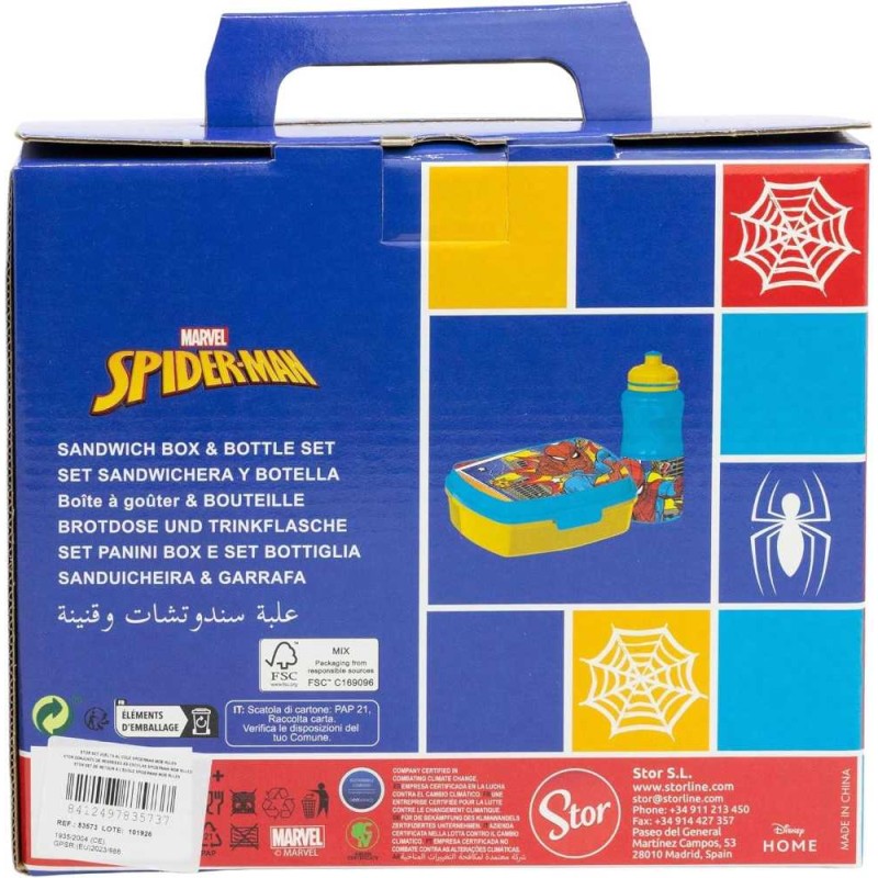 Set Sandwichera y Botella Spiderman