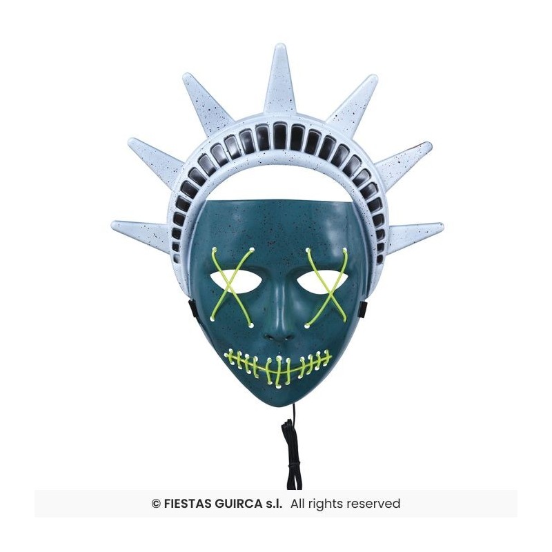 MASCARA LIBERTAD CON LUZ, PVC