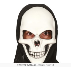 MASCARA CALAVERA CON CAPUCHA PVC