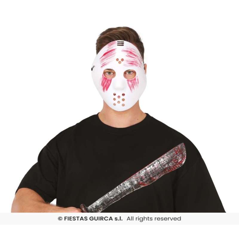 MASCARA BLANCA PVC CON MACHETE