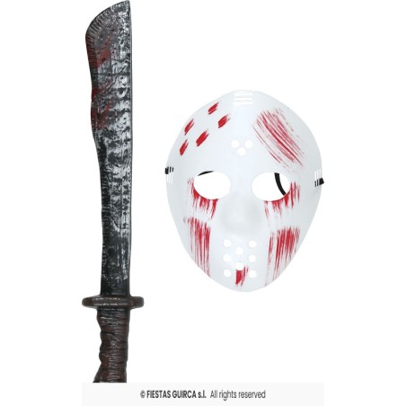 MASCARA BLANCA PVC CON MACHETE
