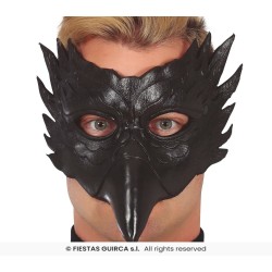 MEDIA MASCARA BUHO NEGRO, EVA