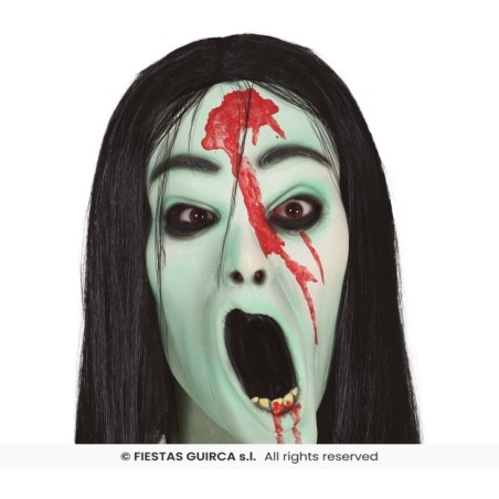MASCARA NIÑA FANTASMA CON PELO, LATEX