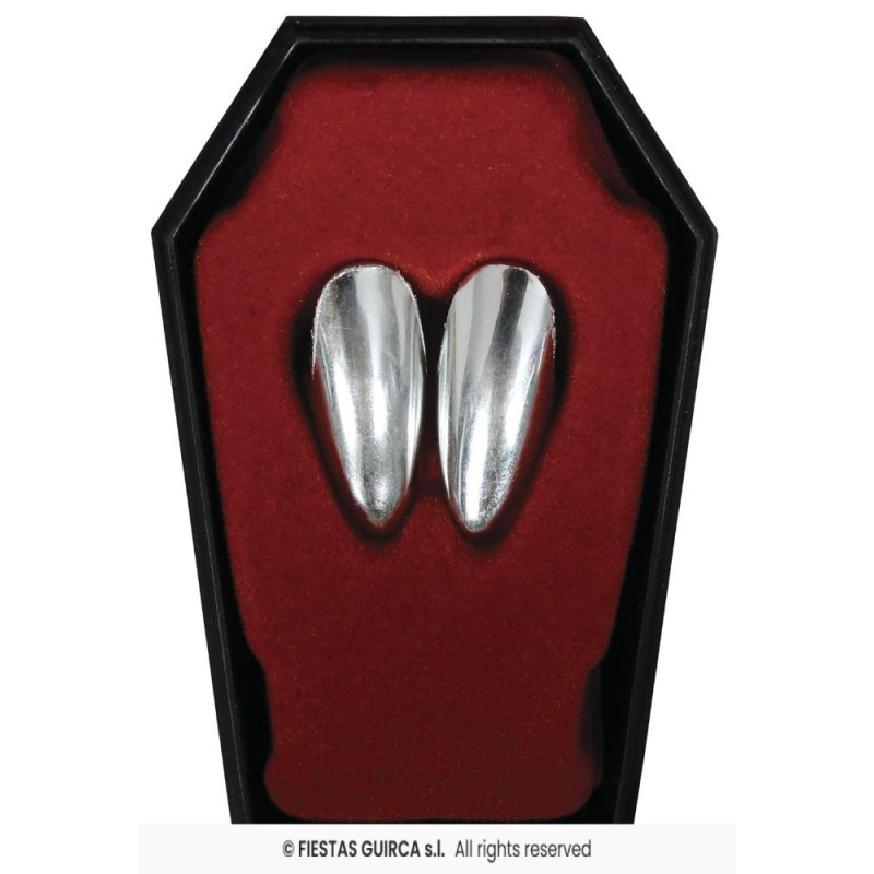 Colmillos vampiro plata