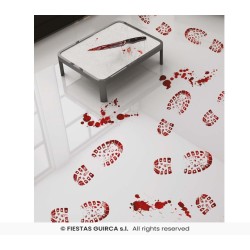 PISADAS SANGRE BOTAS ADHESIVAS, 2 X 25X7