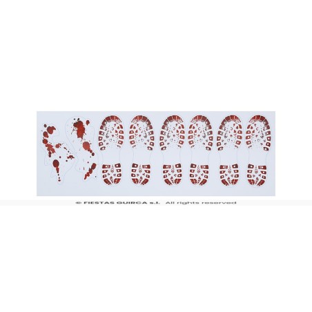 PISADAS SANGRE BOTAS ADHESIVAS, 2 X 25X7