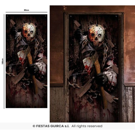 DECOR. PUERTA ASESINO HACHA 80 X 180 CMS