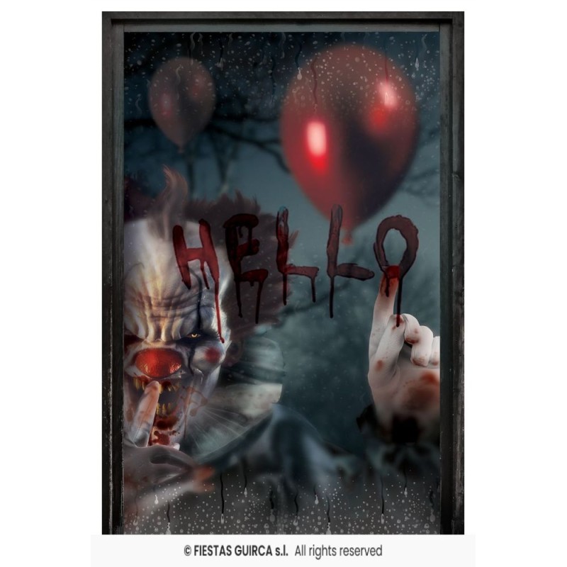 DECORACION VENTANA PAYASO 80X120 CMS