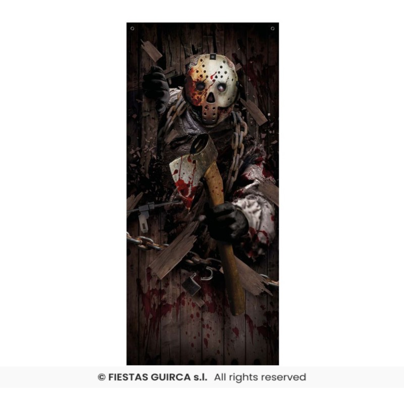 DECOR. PUERTA ASESINO HACHA 80 X 180 CMS