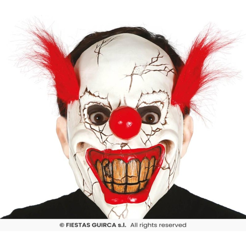 MASCARA PAYASO TERROR CON PELO LATEX