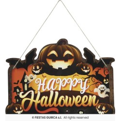 LETRERO CALABAZA 32X24 CM MADERA 2
