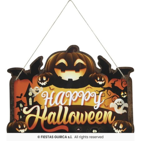 LETRERO CALABAZA 32X24 CM MADERA