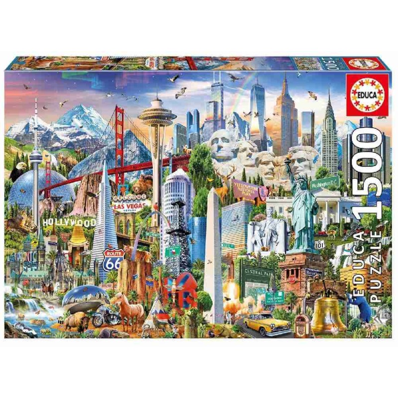 PUZZLE 1500 SIMBOLOS DE NORTE-AMERICA