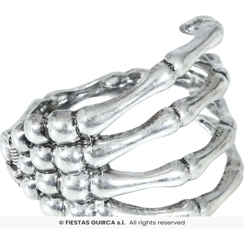 BRAZALETE ESQUELETO METALICO, PLATA