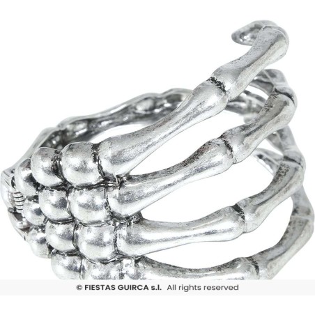 BRAZALETE ESQUELETO METALICO, PLATA