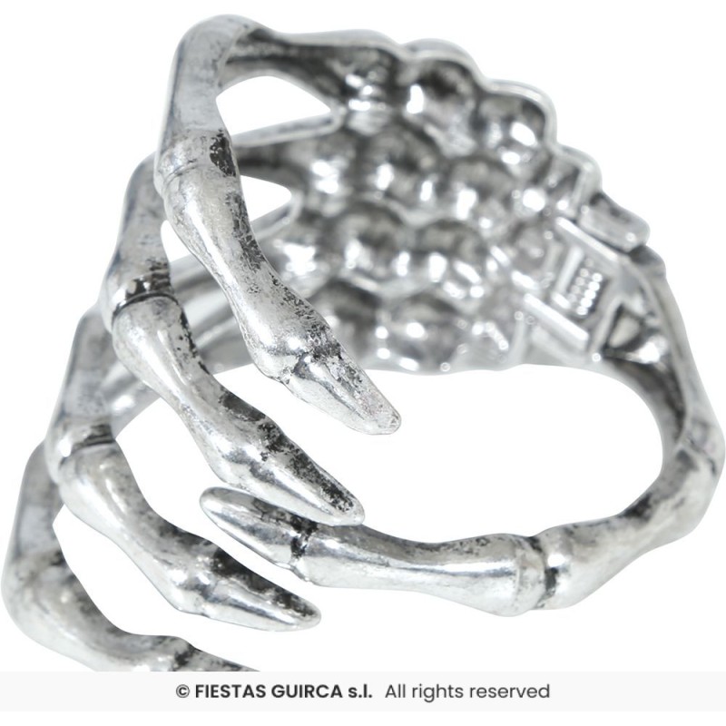 BRAZALETE ESQUELETO METALICO, PLATA