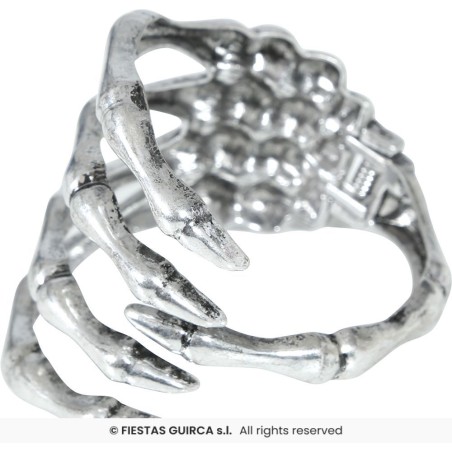BRAZALETE ESQUELETO METALICO, PLATA