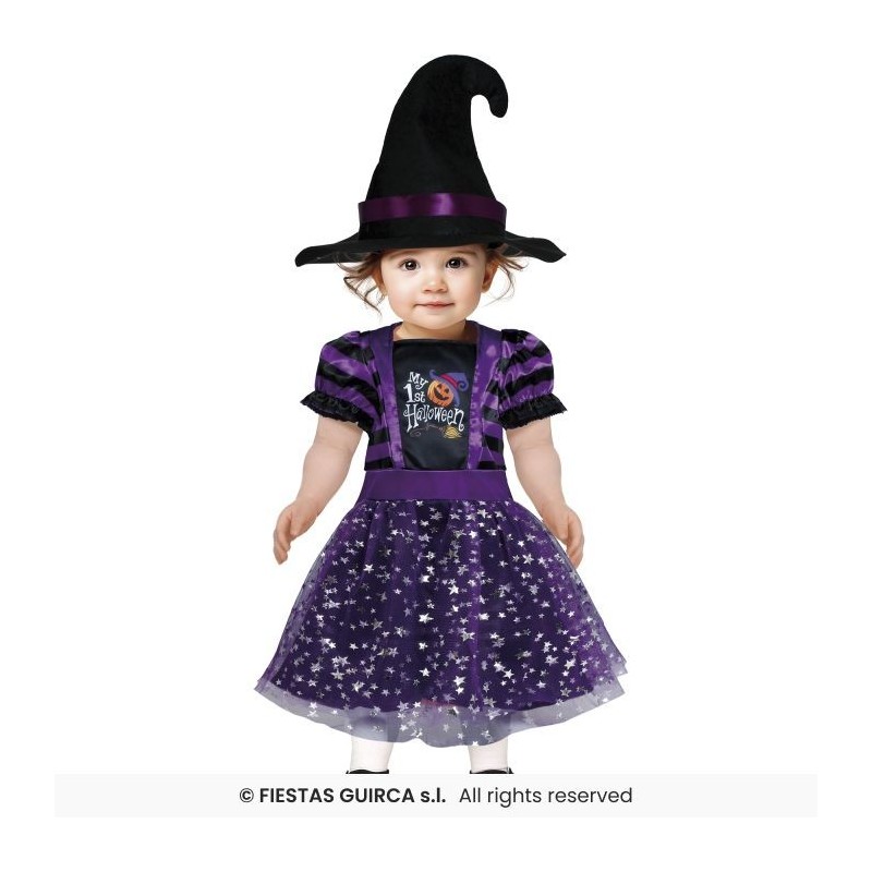 DISFRAZ BRUJA MORADO 18-24 Meses