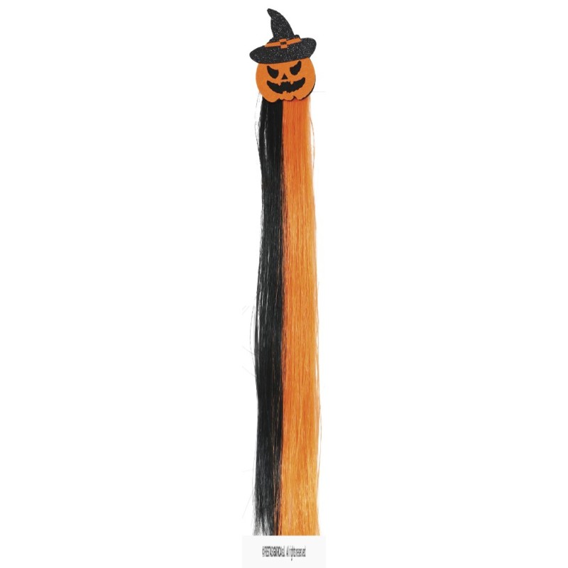MECHON CALABAZA NARANJA Y NEGRO 40 CMS