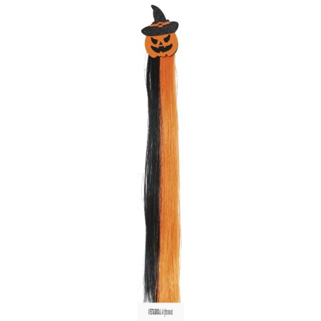 MECHON CALABAZA NARANJA Y NEGRO 40 CMS